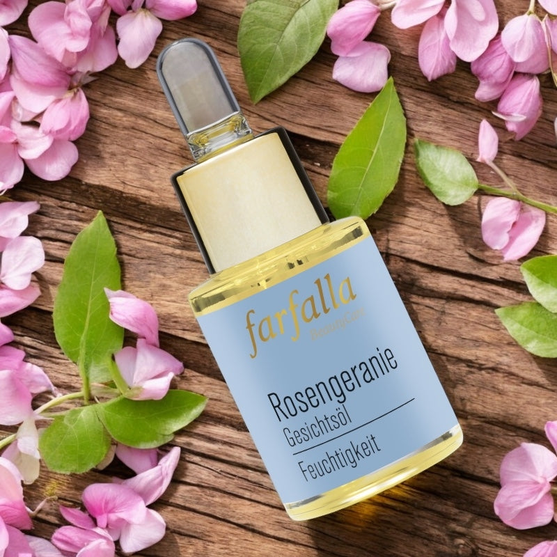 Farfalla - Huile visage hydratante BIO géranium rosat 15ml