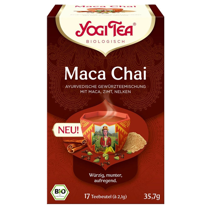 Bio-Maca-, Zimt- und Nelkenaufguss - Maca Chai - Yogi-Tee
