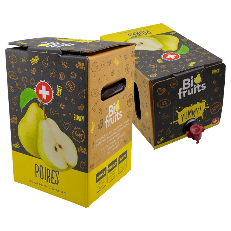 Jus de poires filtré BIO en baginbox  5l