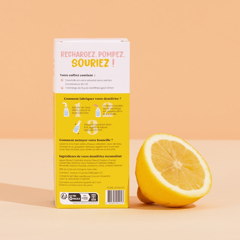 Kit découverte dentifrice citron avec fluor