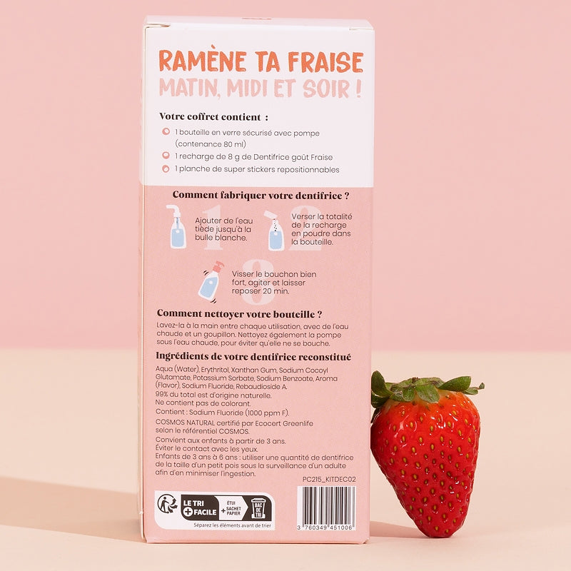 Kit découverte dentifrice enfants fraise