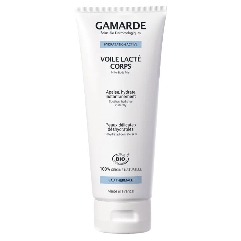 Gamarde - Körpermilch "Voile lacté" BIO - Thermalwasser - empfindliche, dehydrierte Haut - 200g