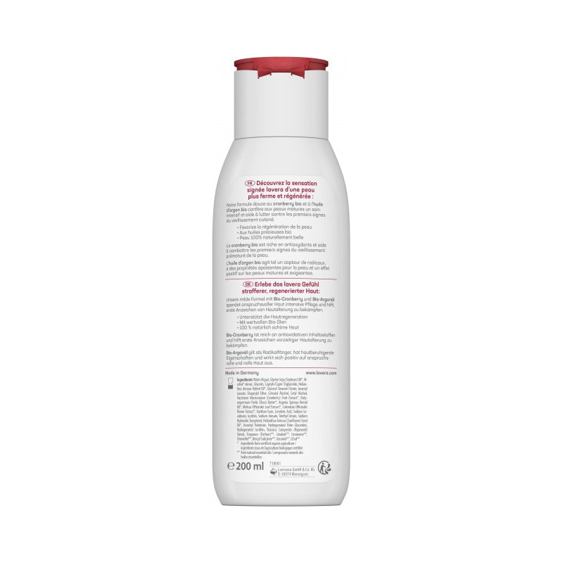 Lavera - Regenerierende Creme-Milch Cranberry & Argan BIO 200ml