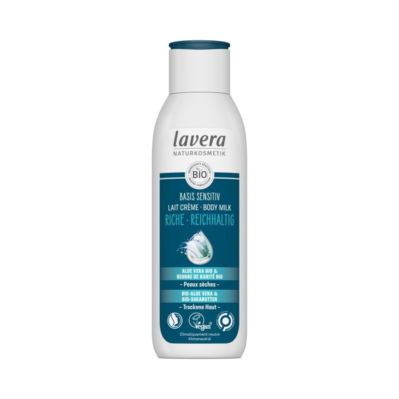 Lavera - Lait crème riche BIO aloe vera & beurre de karité 250ml