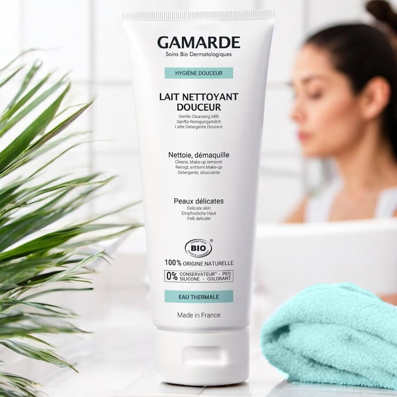 Gamarde - Sanfte Reinigungsmilch BIO - reinigt und entfernt Make-up - empfindliche Haut - 200g