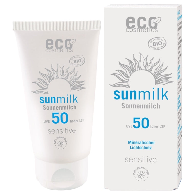 Eco Cosmetics - Lait solaire sensitive visage & corps BIO IP 50 75ml