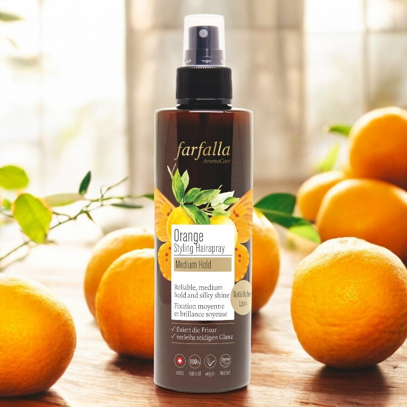 Farfalla - Laque pour cheveux BIO orange 200ml