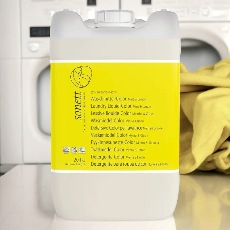Lessive liquide couleur menthe & lemongrass ECO 20l - Sonett