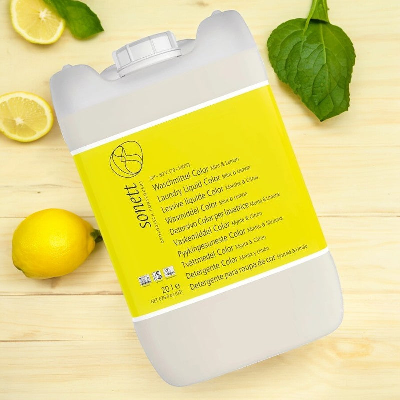 Lessive liquide couleur menthe & lemongrass ECO 20l - Sonett