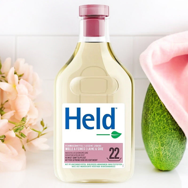 Held - Lessive laine & soie nénuphar & melon vert 1l