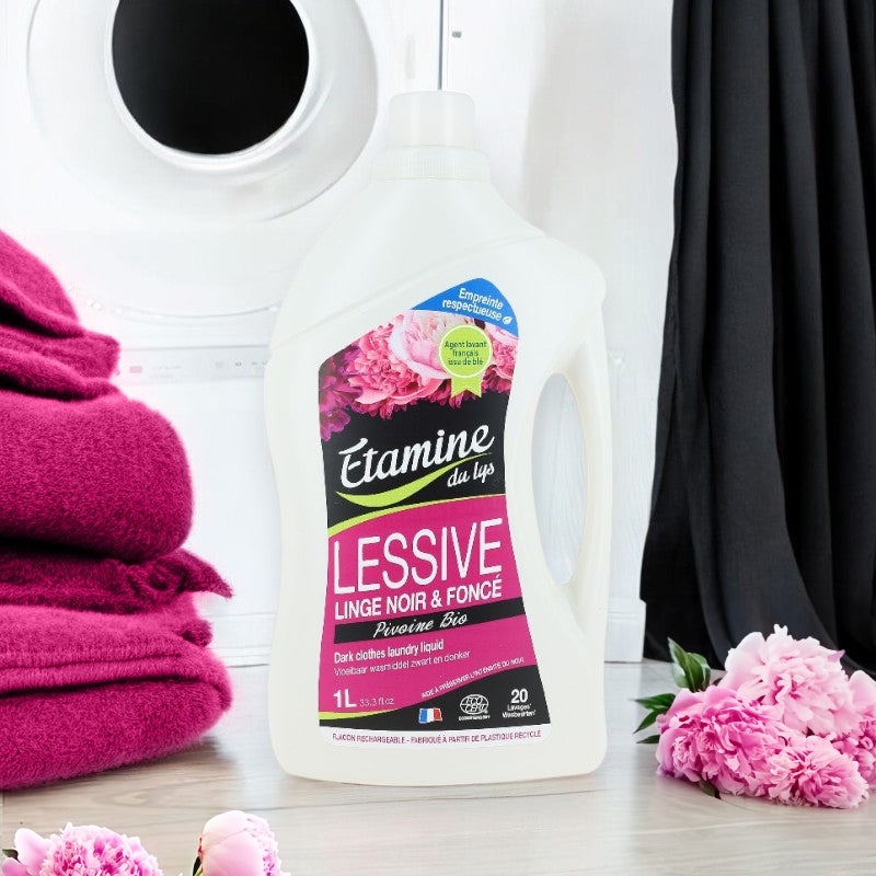 Etamine du Lys - Lessive liquide linge noir & foncé pivoine 1l