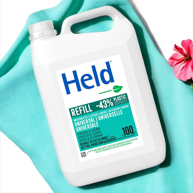 Held - Umweltfreundliches Universal-Flüssigwaschmittel mit Hibiskus und Jasmin