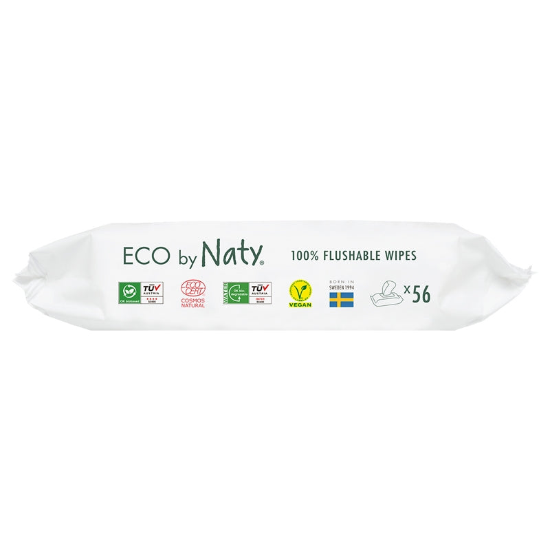 Lingettes biodégradables bébé & WC sans parfum 56 pièces | Naty