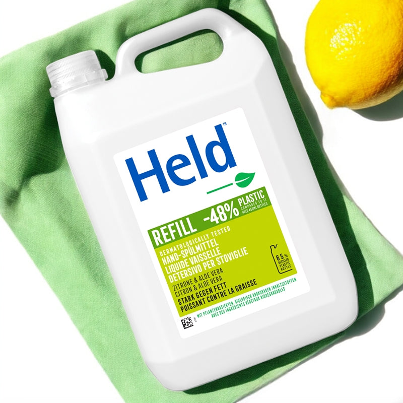 Held - Umweltfreundliches Geschirrspülmittel mit Zitrone und Aloe Vera
