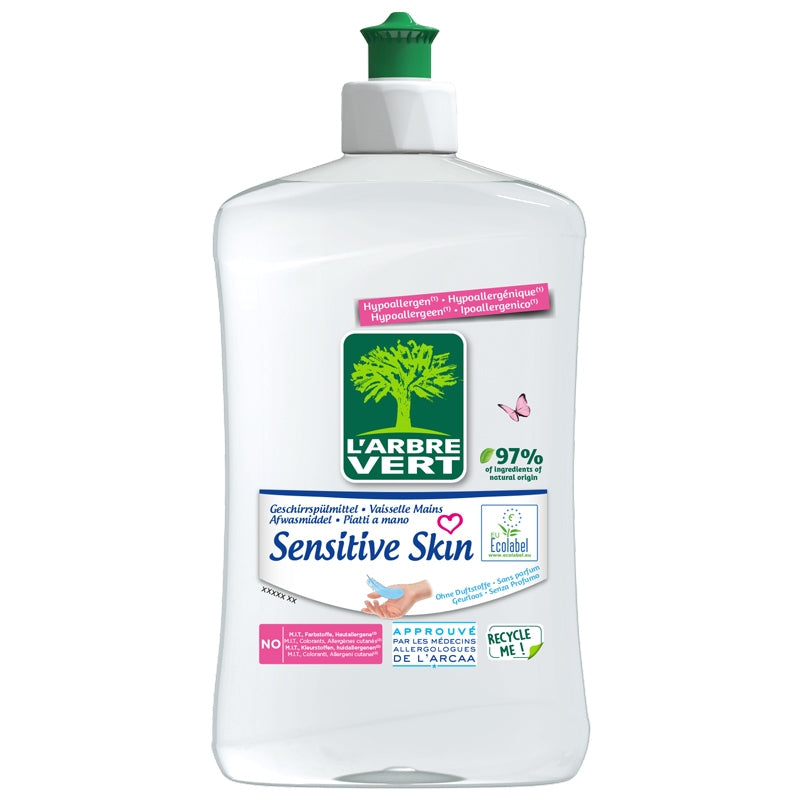 L'Arbre Vert - Liquide vaisselle écologique peau sensible 500ml