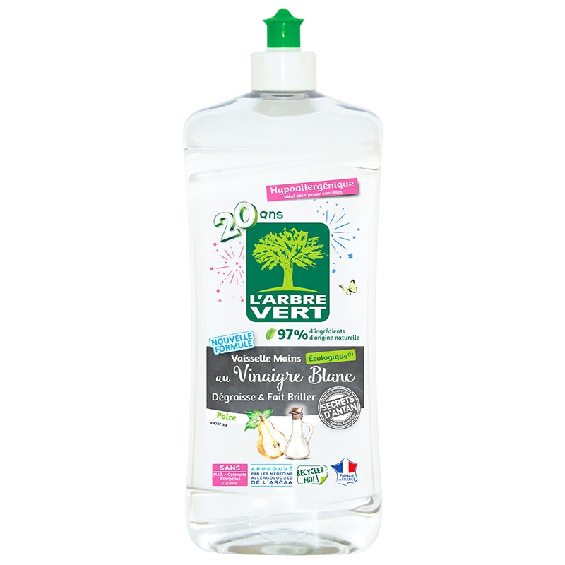L'Arbre Vert - Liquide vaisselle écologique vinaigre blanc & poire 750ml