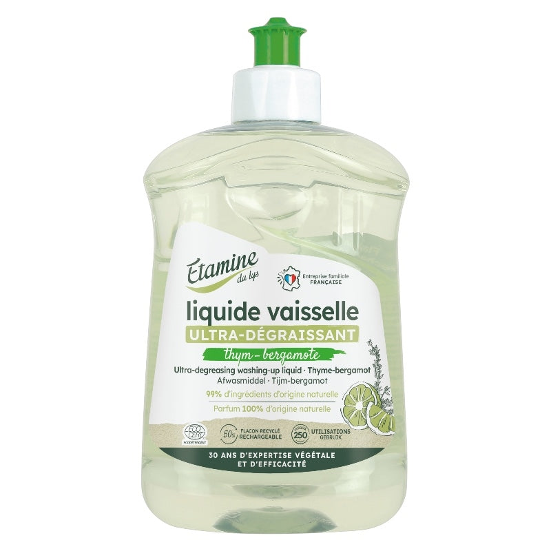 Etamine du Lys - Liquide vaisselle ultradégraissant thym & bergamote 500ml