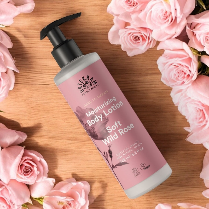 Feuchtigkeitsspendende Körperlotion mit Rose BIO