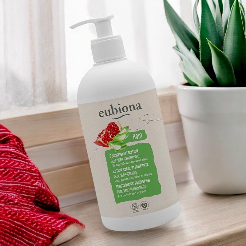 Eubiona - Feuchtigkeitsspendende Körperlotion Aloe Vera & Granatapfel BIO 500ml