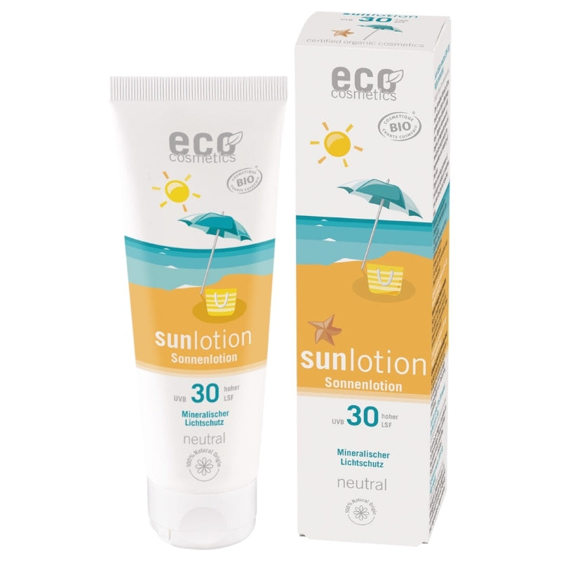 Eco Cosmetics - Lotion solaire neutre visage & corps BIO IP 30 125ml
