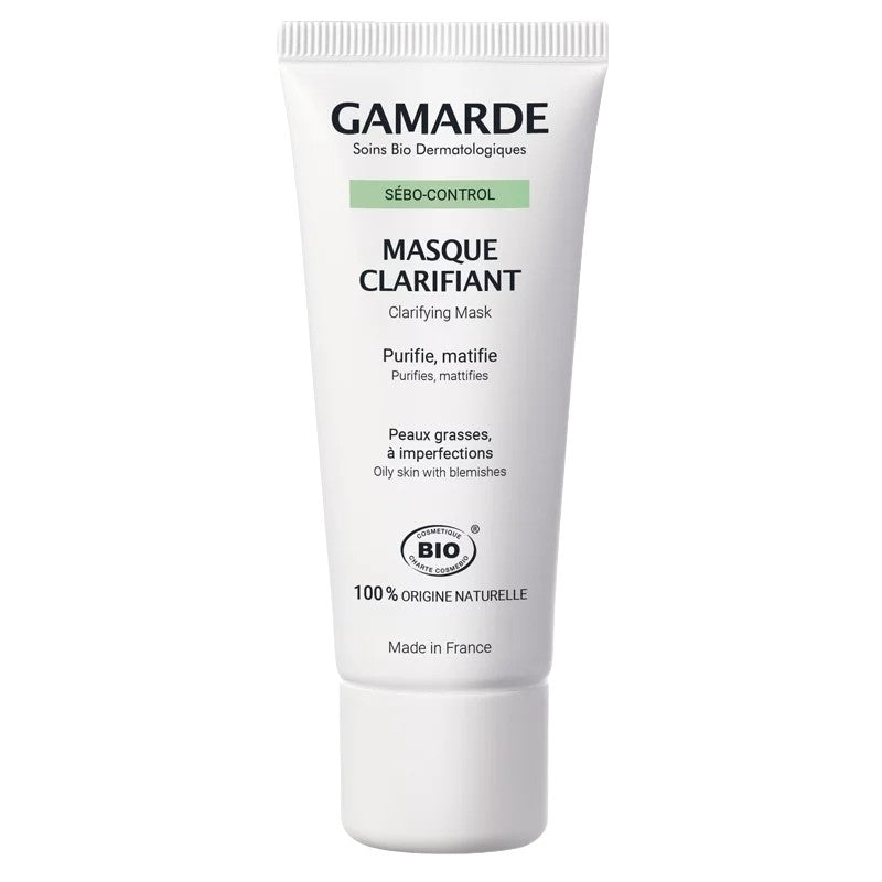 Gamarde - Masque clarifiant BIO - purifie & matifie - peaux grasses - 40g