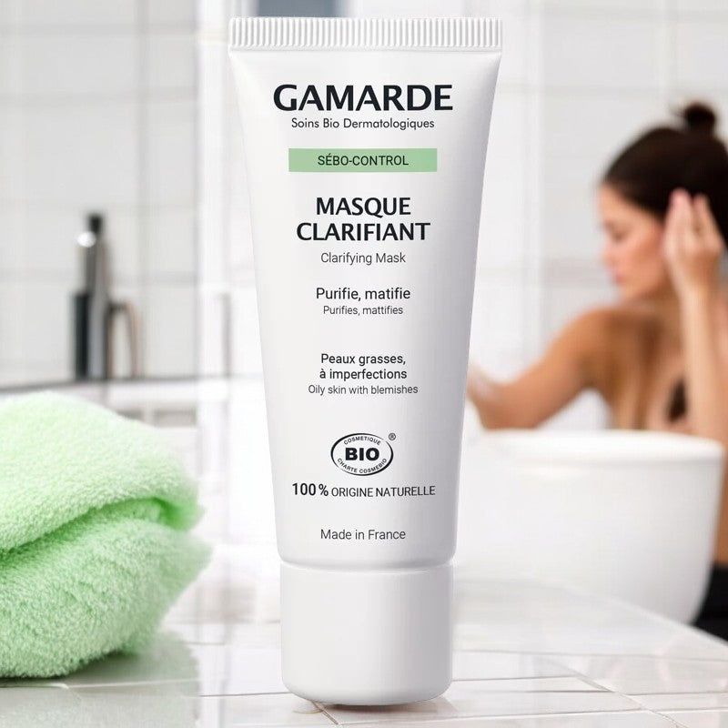Gamarde - Masque clarifiant BIO - purifie & matifie - peaux grasses - 40g