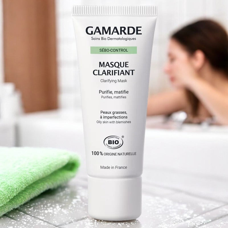 Gamarde - Masque clarifiant BIO - purifie & matifie - peaux grasses - 40g