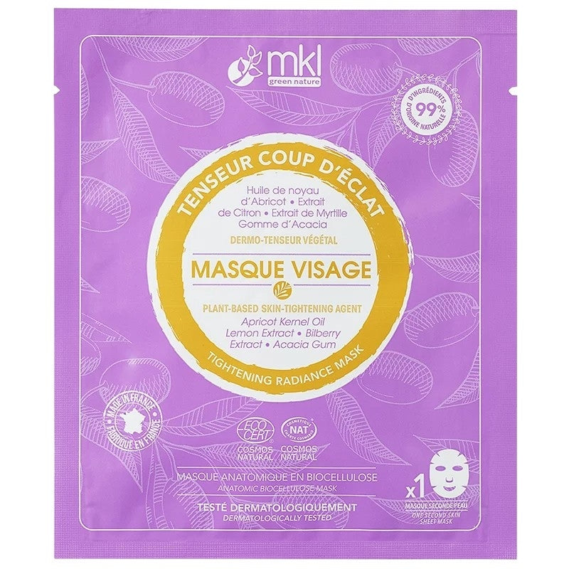 Masque visage tenseur et coup d'éclat abricot