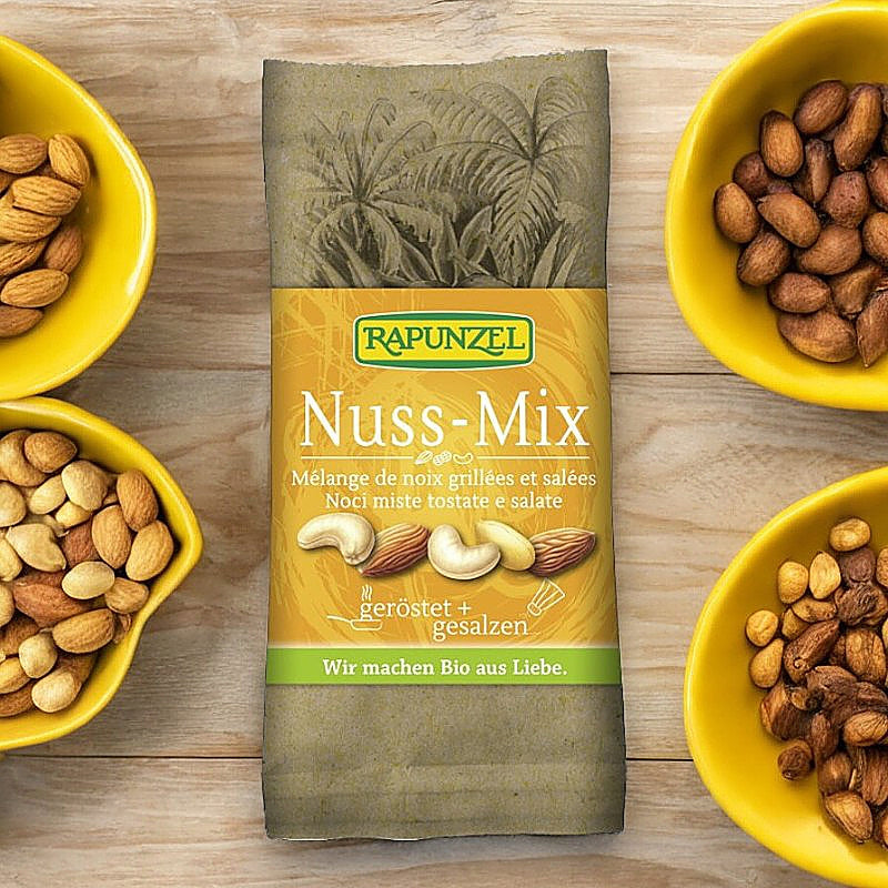 Bio-Nussmischung (geröstet und gesalzen) - 60 g - Rapunzel