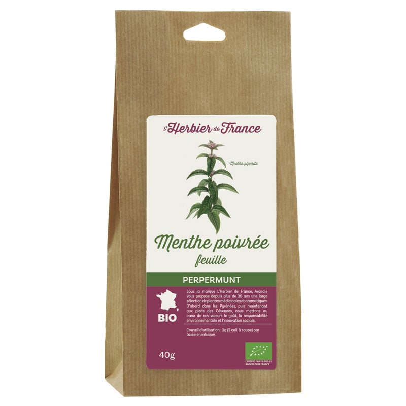 L'Herbier de France - Menthe poivrée BIO 40g