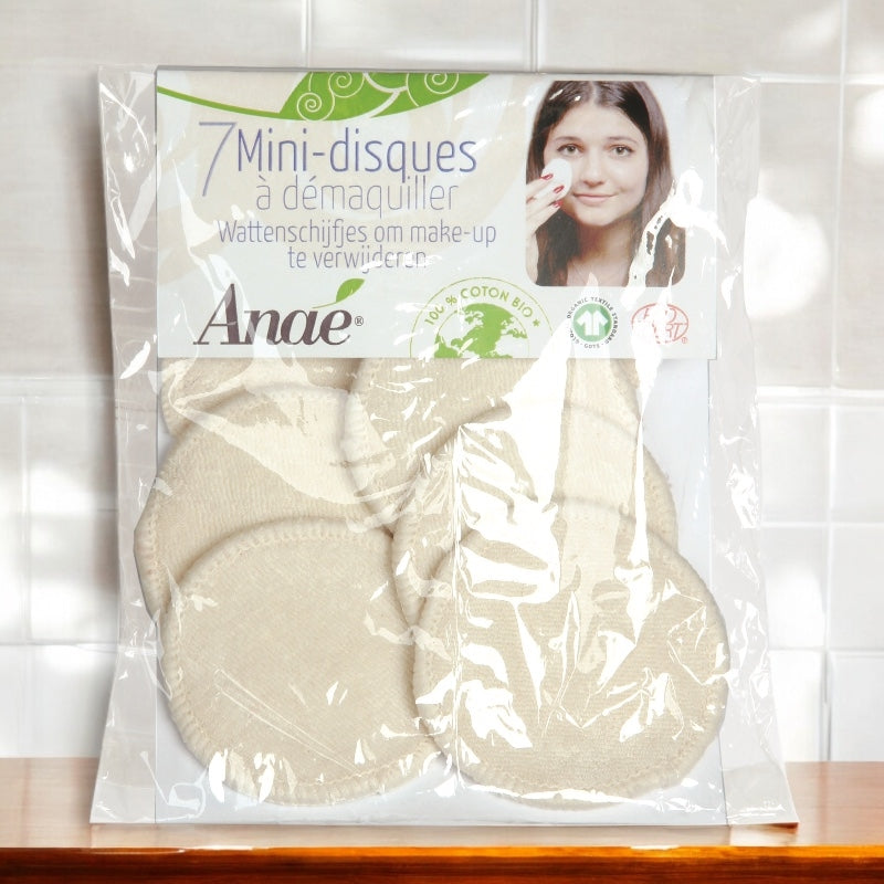 Anaé - Mini-Waschpads aus Bio-Baumwolle - 7 Stück