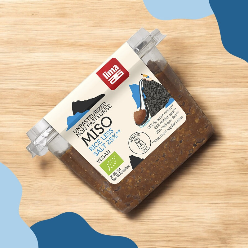 Lima - Miso de riz avec 25% de sel en moins non pasteurisé BIO 300g