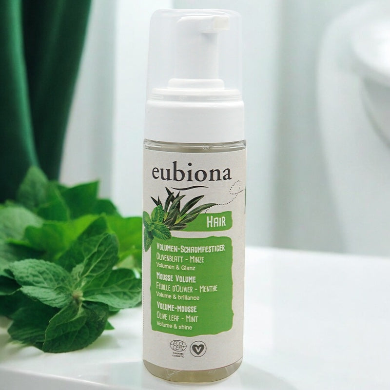 Eubiona - Mousse volume BIO feuille d'olivier & menthe - 150ml