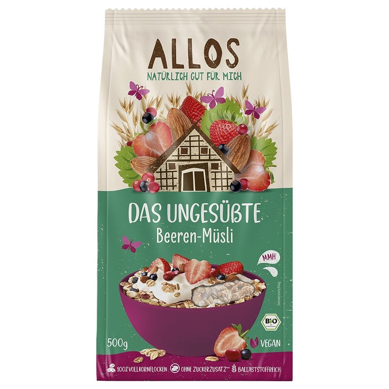 Allos - Müesli aux fruits rouges sans sucre ajouté BIO 500g