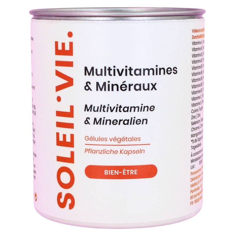 Multivitamine & Mineralstoffe - 120 Kapseln 440 mg - Soleil Vie