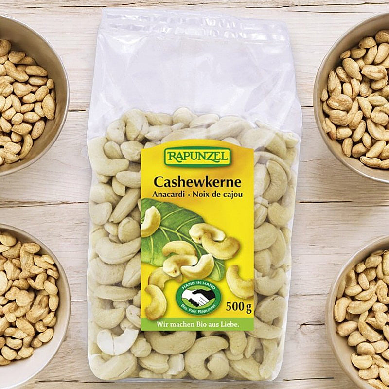 Ganze Bio-Cashewnüsse - 500 g - Rapunzel