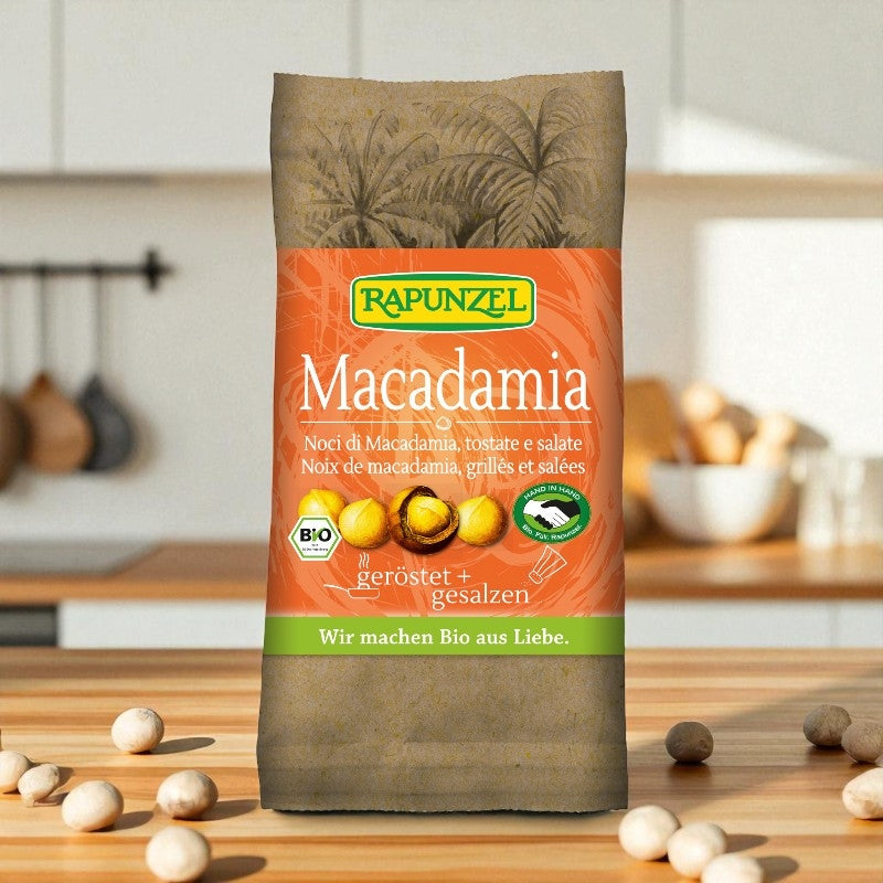 Bio-Macadamianüsse, geröstet und gesalzen - 50 g - Rapunzel