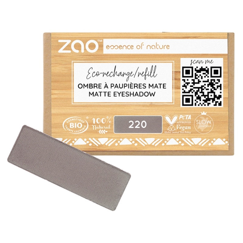 Ombre à paupières mate Gris taupe N°220 BIO (Recharge)