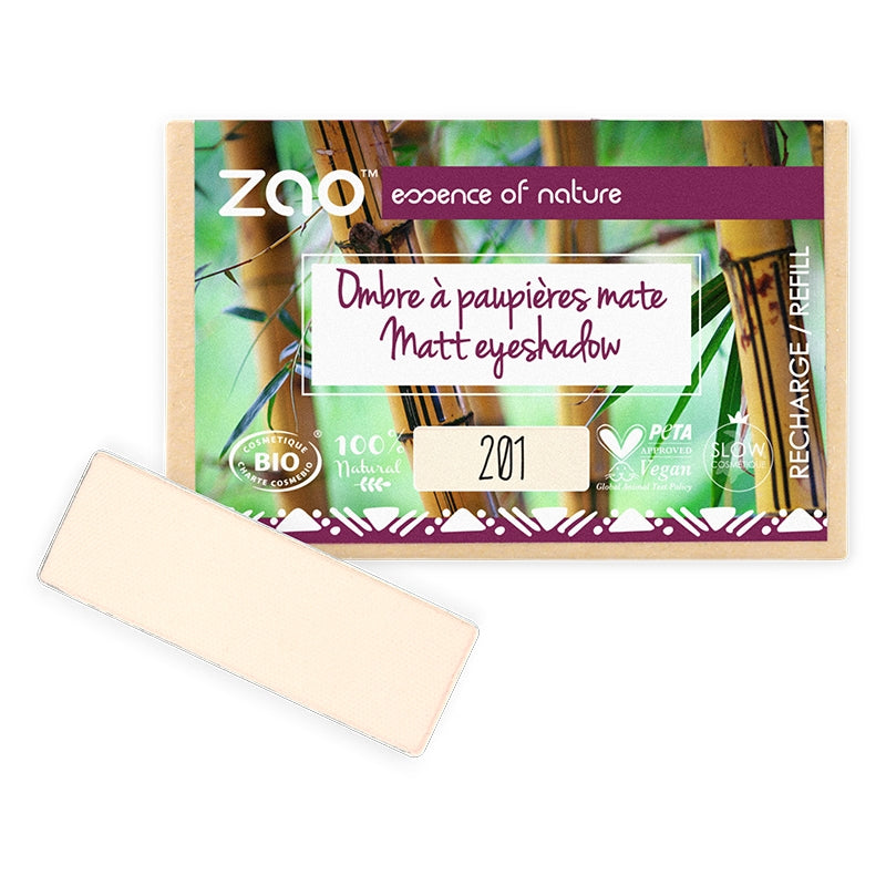 Ombre à paupières mate Ivoire N°201 BIO (Recharge)