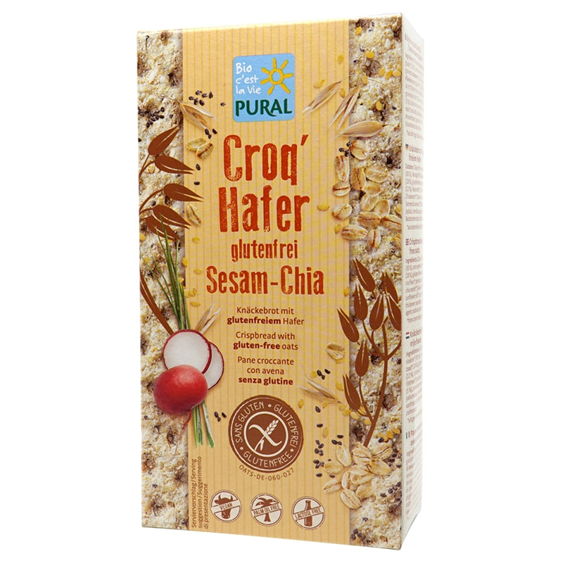 Pain croustillant à l'avoine, sésame & chia BIO Croq'avoine