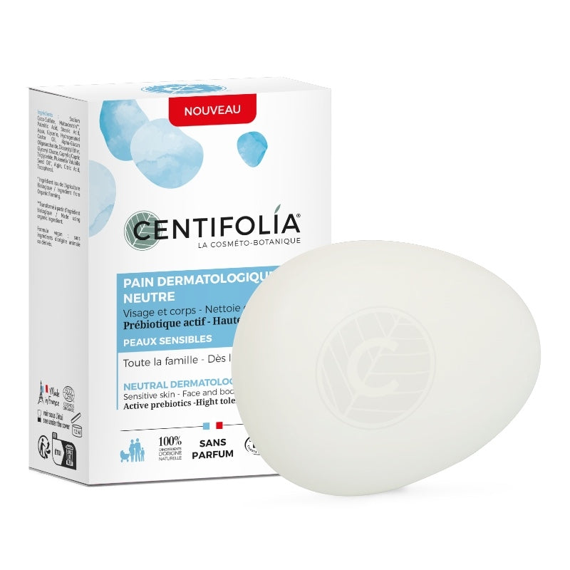 Centifolia - Pain dermatologique surgras neutre BIO sans parfum 85g