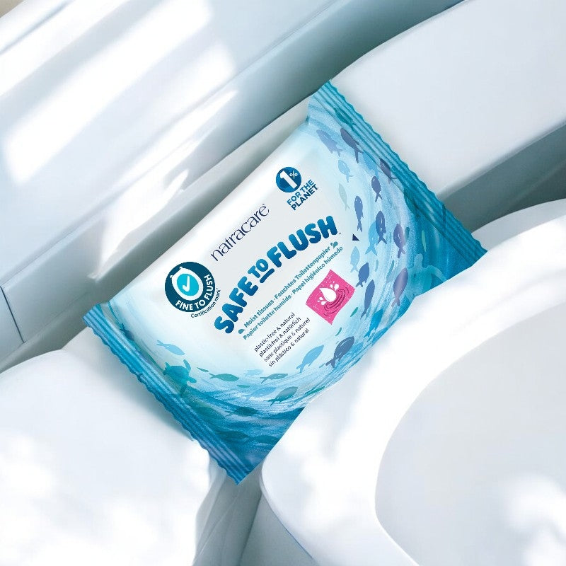 Bio-Feucht-Toilettenpapier mit Aloe Vera und Hamamelis - 30 Stück - Natracare
