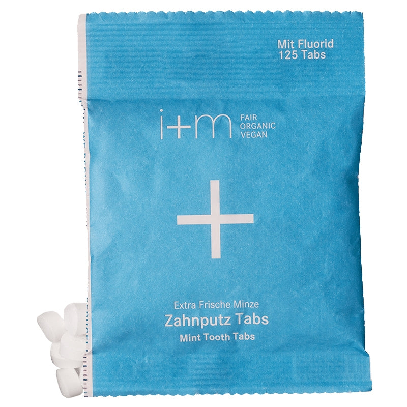 i+m Naturkosmetik Berlin - Pastilles de dentifrice menthe avec fluor 125 pièces 125 pièces