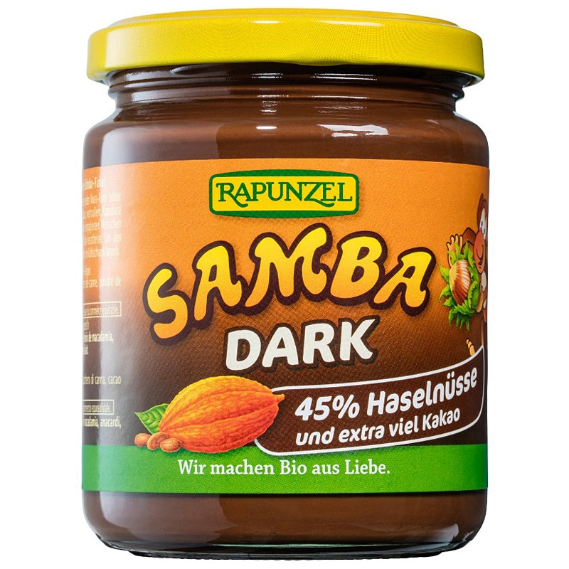 Samba Dunkler Bio-Haselnuss-Kakao-Aufstrich - 250 g - Rapunzel