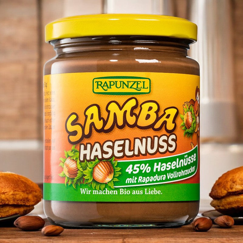 Pâte à tartiner chocolatée aux noisettes Samba BIO