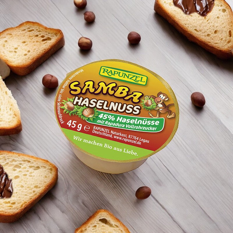 Samba Bio-Schokoladen-Haselnuss-Aufstrich - 45 g - Rapunzel