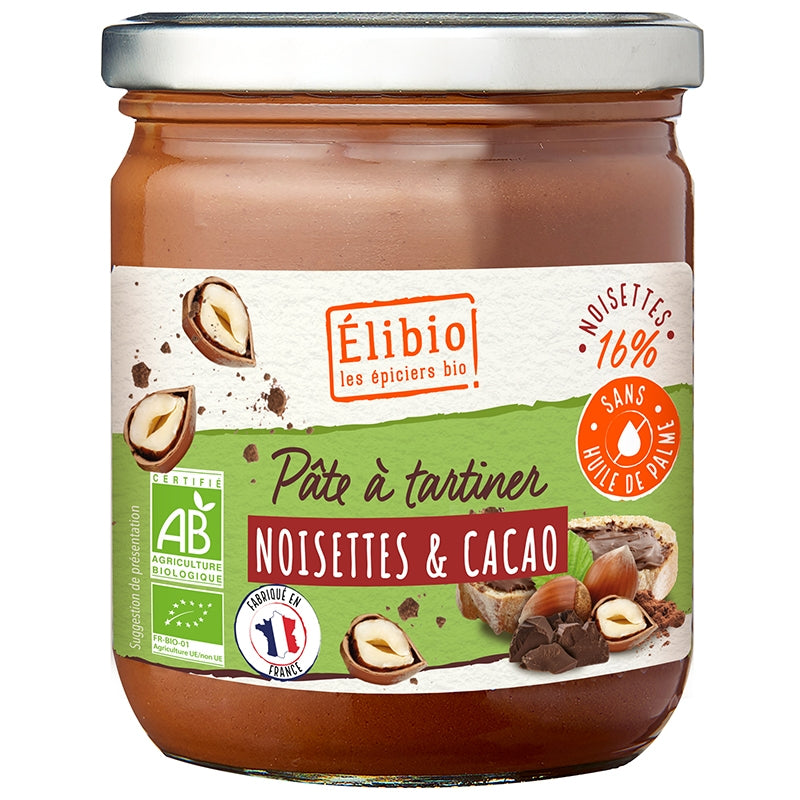 Elibio - Bio-Haselnuss-Kakao-Aufstrich 400g