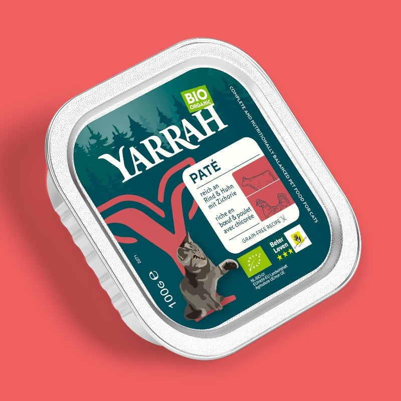 Pâté boeuf & poulet avec chicorée pour chat BIO
