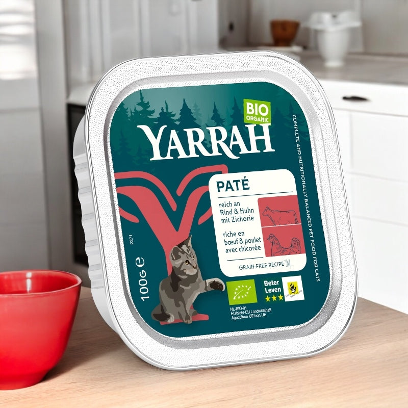 Pâté boeuf & poulet avec chicorée pour chat BIO
