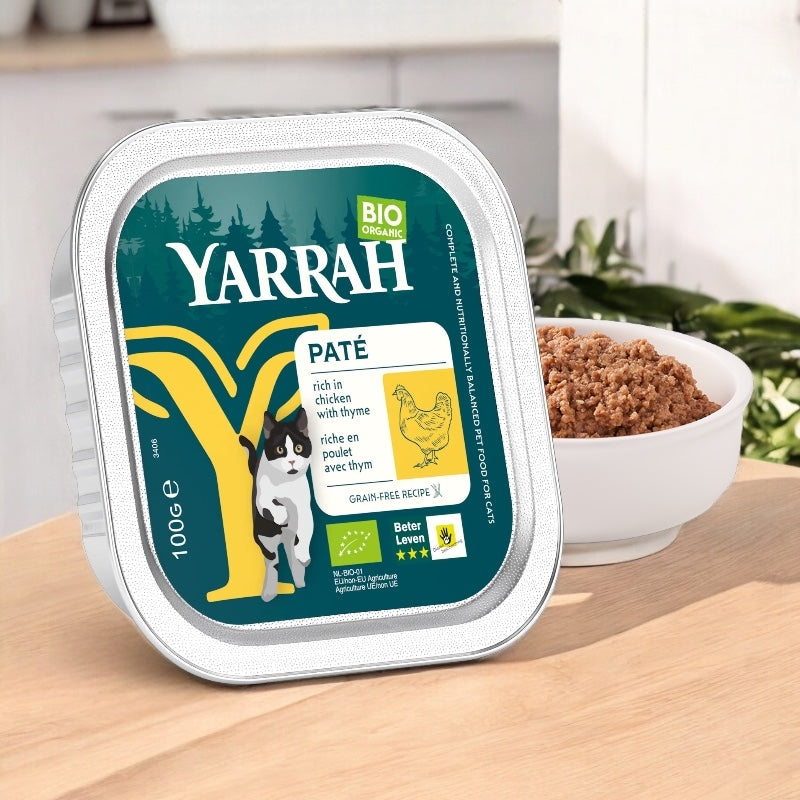 Pâté poulet avec thym pour chat BIO